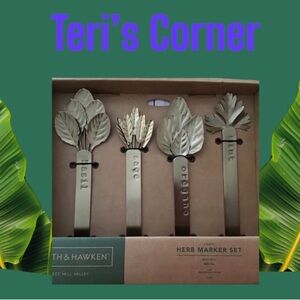Smith & Hawken Metal HERB MARKER SET For Indoor or outdoor use. BRAND NEW